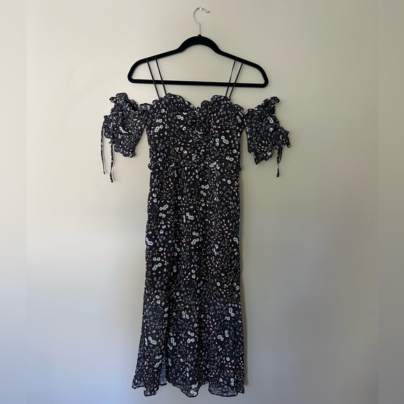 Talulah black floral off the shoulder dress - Picture 5 of 5